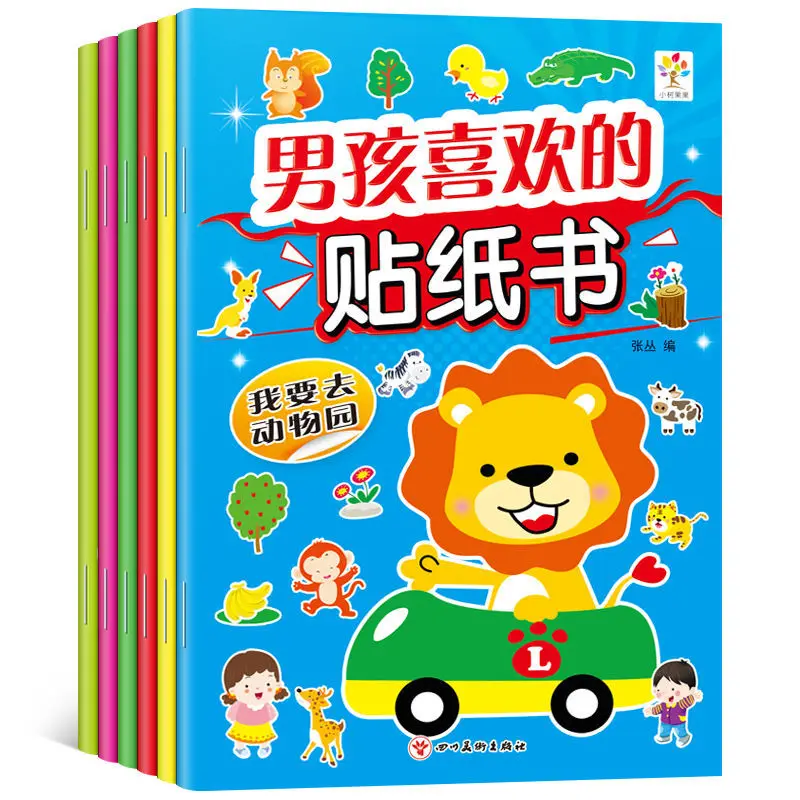 Set De 10 Libros De Pegatinas Reutilizables Para Niños De 2 A 6 Años, Con 10 Temas Distintos, Educativo Y Sin Pantallas