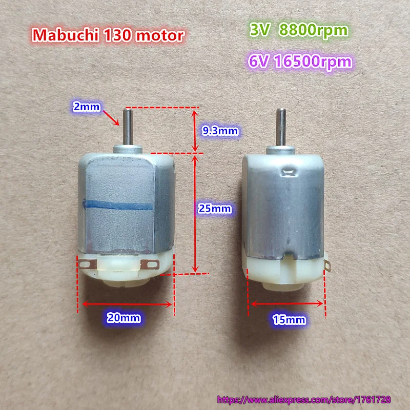 10 шт./лот совершенно новый Mabuchi 3V ~ 6V высокоскоростной 130 микро DC мотор FA 130RD