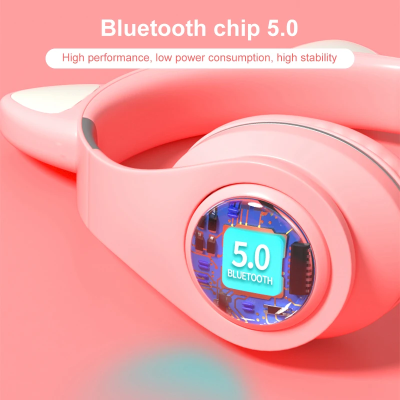 Cat Ear bluetooth headphones with microphone wireless headset music for Iphone Samsung Xiaomi mp3 sports draadloze oordopjes
