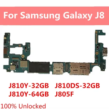 

Unlocked For Samsung Galaxy J8 J810Y J810DS J805F Motherboard Original Logic Board 32gb 64gb With Full Chips Mainboard