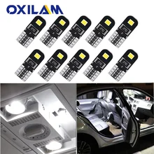 OXILAM 10x W5W LED Canbus T10 Car Led Bulb for Nissan X Trail T31 T30 Note Leaf Almera N16 Auto Led Interior Light Reading Lamp