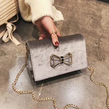 

Fashion Ladies Velour Bag Women Messenger Shoulder Chain Female Bag Velvet Crossbody Luxury Handbag Designer New Sac A Main