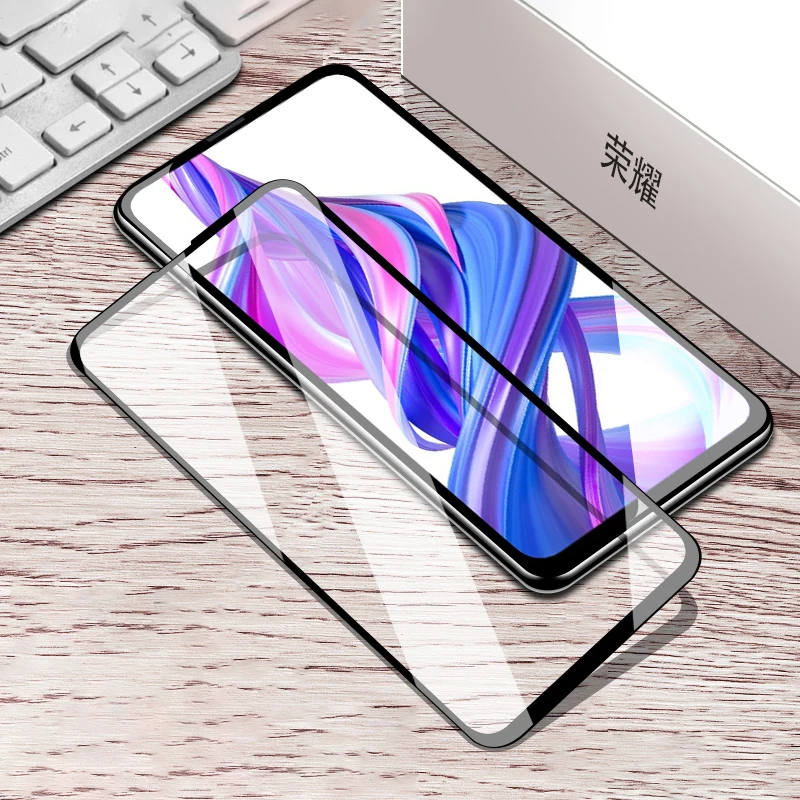 Закаленное стекло для Honor 9X 9 X 2 шт. полное покрытие клеевая Защита экрана Huawei Premium