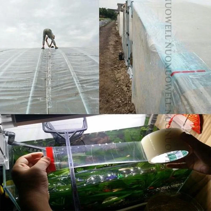 Greenhouse Cover 1Roll 5~30cmX10M UV Resistant Transparent Greenhouse Film Repair Tape Strong Agriculture Garden Film Repair Adhesive Shed Tape