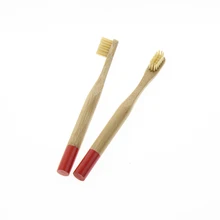 2 шт./компл. красный цвет экологически чистый для путешествий домашний отель ребенок уход за полостью рта Чистый инструмент зубная щетка бамбуковая зубная щетка