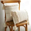 European Style Four-corner Lace Tassel Cushion Office Lumbar Pillow Cotton Tufted Custom Sofa Pillowcase Chair Pad ► Photo 2/6