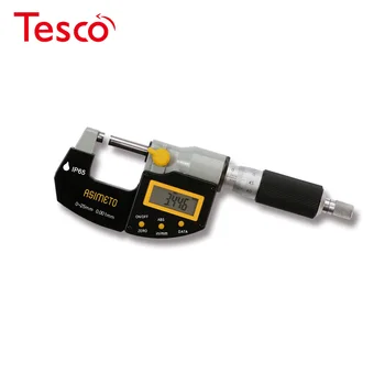 

ASIMETO Measuring Range 0-100mm/0-4inch Resolution 0.001mm/.00005inch IP65 Digital Outside Micrometer SET