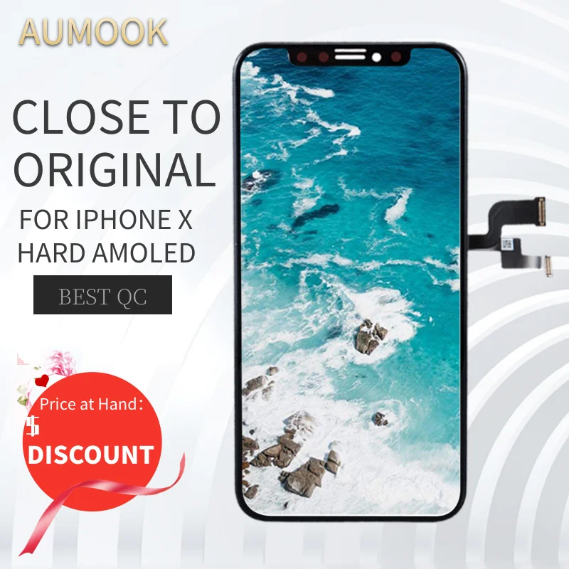 Класс OLED экран для iphone X XS ЖК дисплей сенсорный дигитайзер сборки с дисплеем iPhone Max