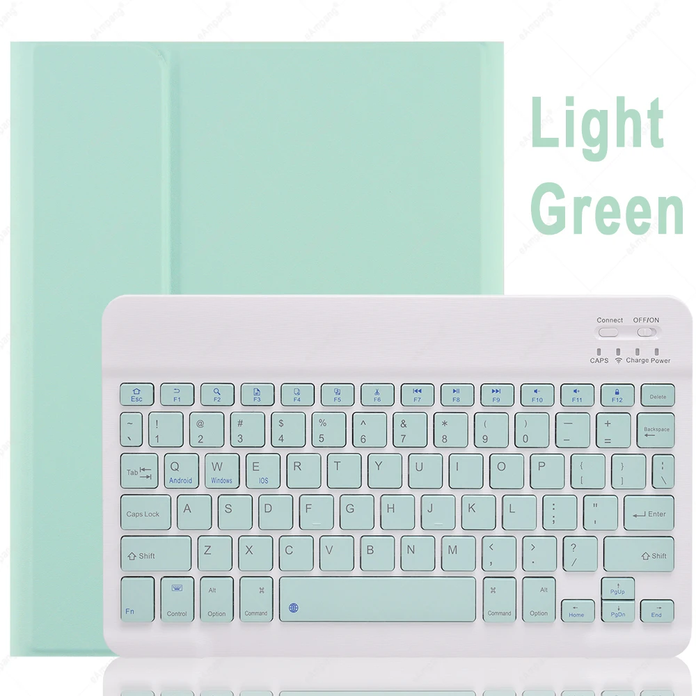 Case for iPad 10.2 Keyboard Case with Pencil Holder for Apple iPad 7 7th 8 8th Generation A2197 Russian Spanish English Keyboard-5