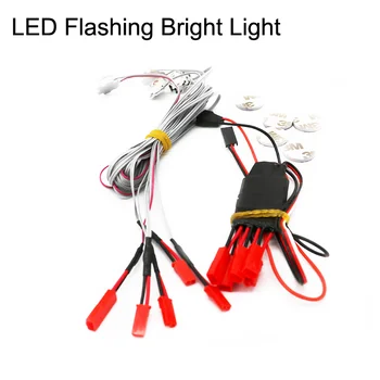 

1Set 5 LED Flashing Bright Light Strobe Lamps Kit System RC Aircraft Control Navigation Explosion-flashing 2S 3S 4S 5S 6S Plug