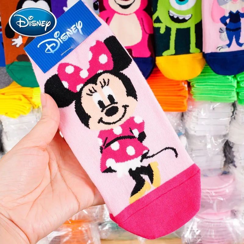 Disney 1 пара носков с рисунками героев мультфильма Минни Маус из хлопка рисунком