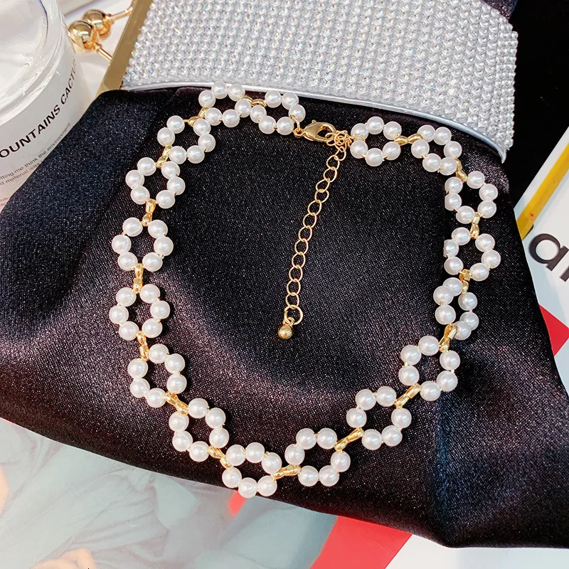 New Fashion Popular Exquisite Accessories Pearl Clavicle Chain Woman Neck Ornaments Choker Necklace Tide Trendy Gift Party Punk