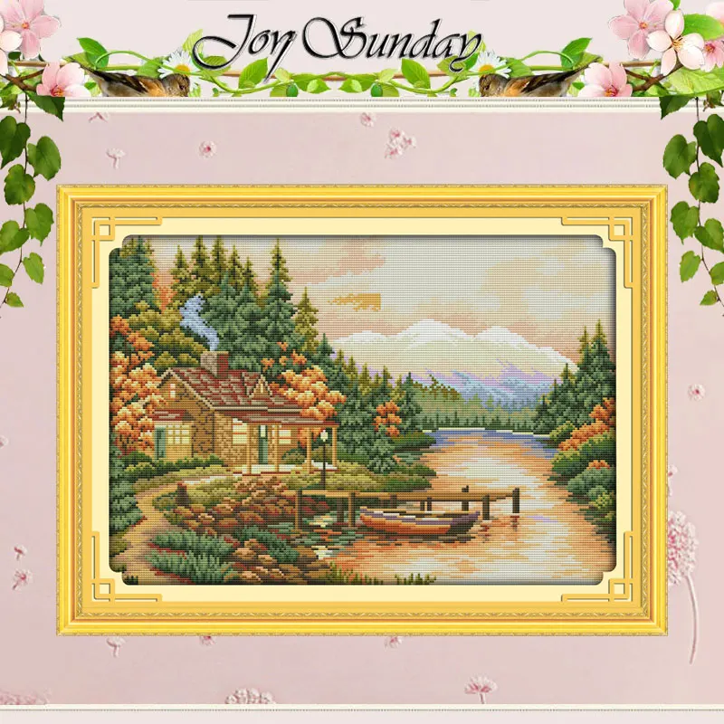Наборы для вышивки крестиком Sunset (2) наборы 11CT 14CT оптом | Дом и сад