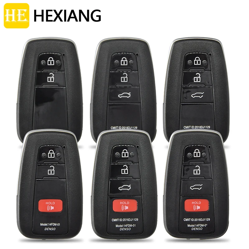 HE Xiang Car Key Shell Case For Toyota Corolla Camry Avalon Prado Prius CHR RAV4 Lexus 2017+Replace Promixity Card Housing Cover |