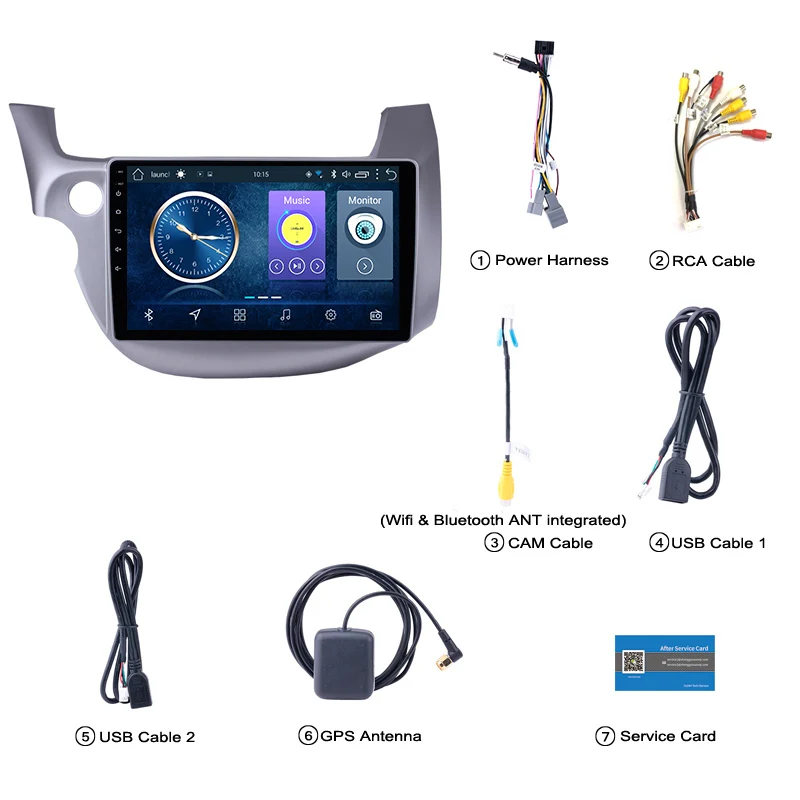 10 1 дюймов android 8 система автомобиля GPS навигации dvd видео дисплей экраном для Honda fit