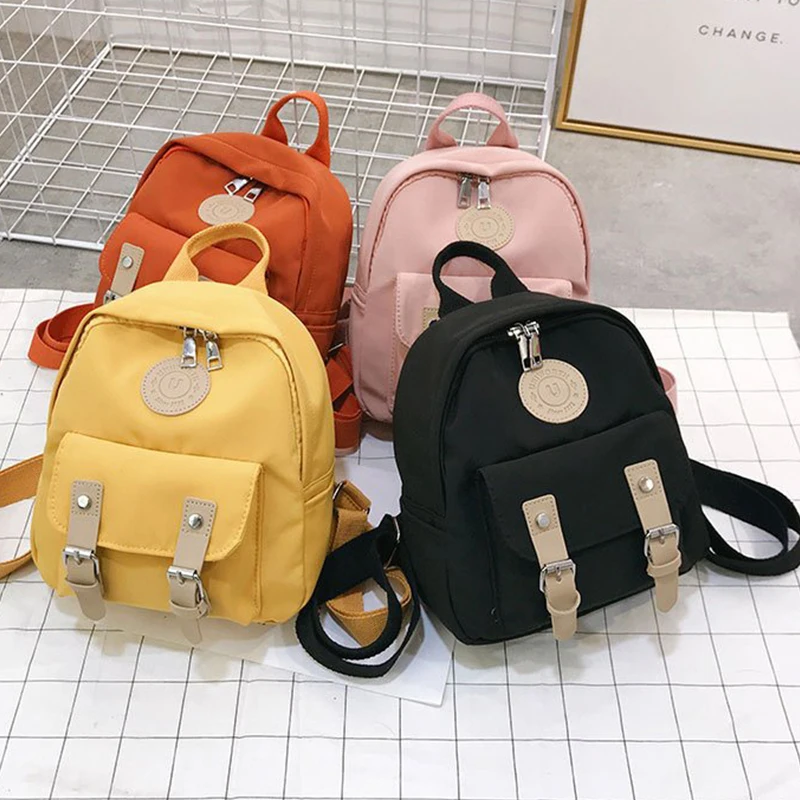 Fashion Women Backpack New High Quality Zipper Female Backpacks Small Teenage School Bag Double Belt Mini Shoulder Bags