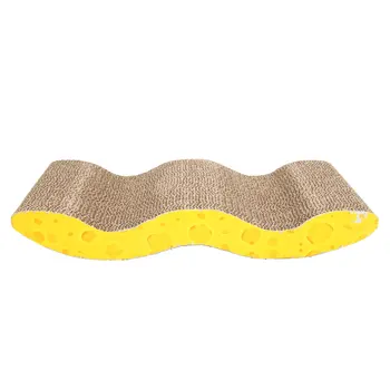 

M Shape Corrugated Paper Cat Claw-Grinding Plate Pet Toy with Catnip QP2