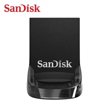 Двойной Флеш-накопитель SanDisk CZ430 USB флэш-накопитель 16 ГБ 32 ГБ 64 Гб 128 ГБ USB 3,1 мини USB флэш-накопитель до 130 МБ/с. крошечные pendrive Memory Stick