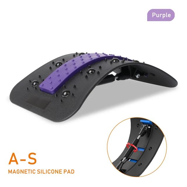 Magnetic Therapy Neck Back Massager Body Posture Corrector Pain Relief Cervical Pillow Fitness Stretcher Aesthetics Pressotherap New A-S Purple