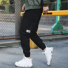 Японские мужские шаровары с боковыми карманами, удобные штаны в стиле хип-хоп, повседневные мужские штаны для бега, модные повседневные уличные штаны