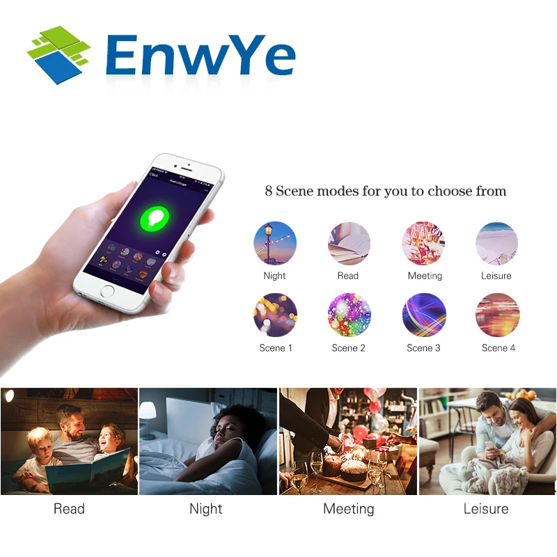 EnwYe 7 Вт умный WiFi светильник RGB + WW CW поддержка Amazon ECHO/Google Home/IFTTT Дистанционное