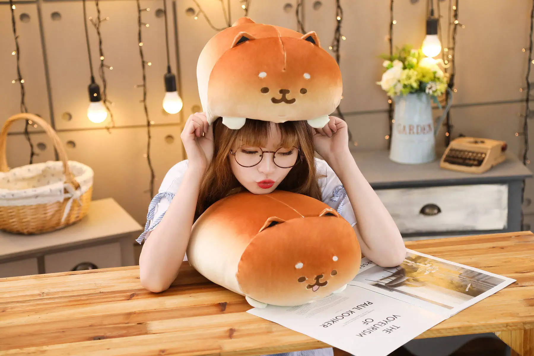 

Plush Pillow Cushion Gift Soft Stuffed Backrest mouse Toys Birthday Funny Simulated Shape For Children Home Decor Girl