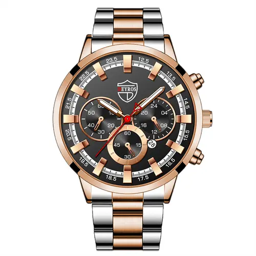 Fashion Mens Watches Luxury Men Sports Gold Stainless Steel Quartz Wrist Watch Man Business Casual Leather Watch часы мужские - Image 11