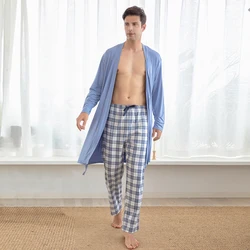 Men's Cotton Flannel Pajamas Home Pants Casual plaid Long Pants Britsh Tartan Lounge Pant Home wear