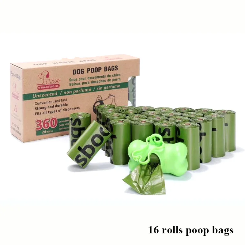 15 штук в рулоне биоразлагаемые пакеты для уборки за собакой экологически чистые одноразовые мешки для отходов собак использовать для упаковки собачьи экскременты - Цвет: 16 rolls