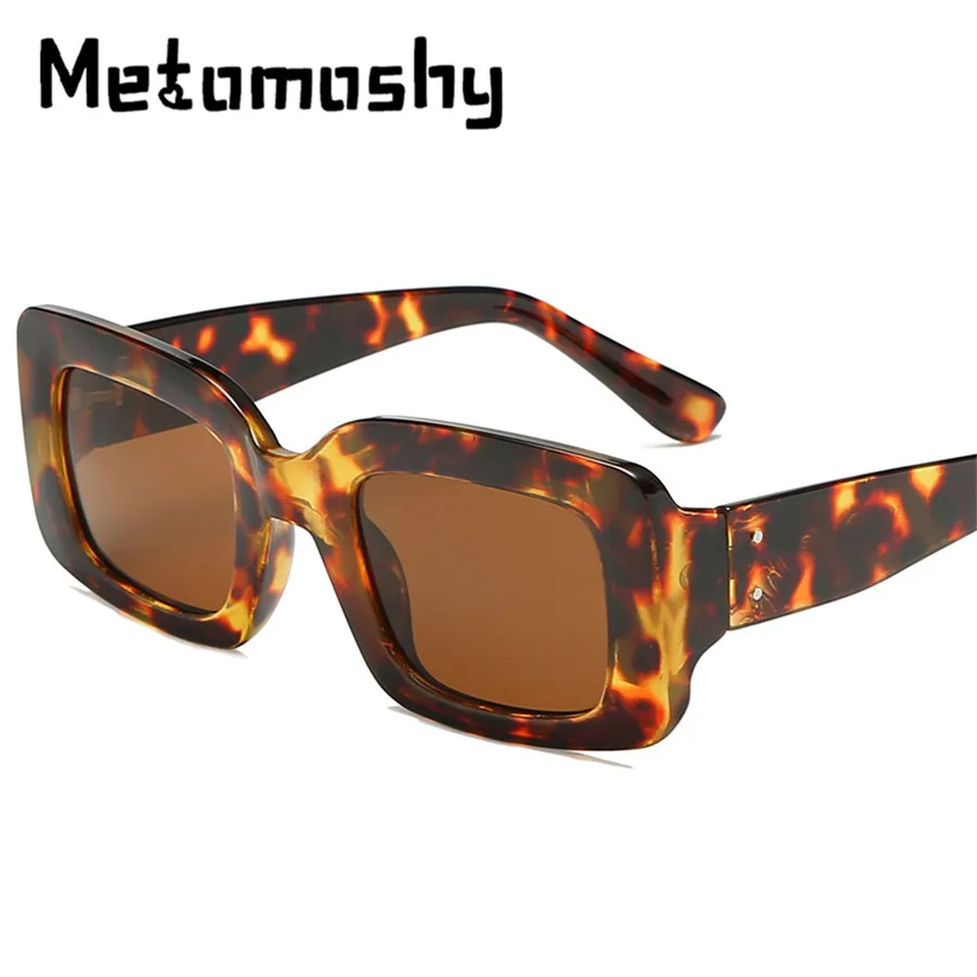 

2020 Vintage Retro Small Square Sunglasses Brand Designer Fashion Leopard Frame Rectangular Sun Glasses Women UV400 Shades Black