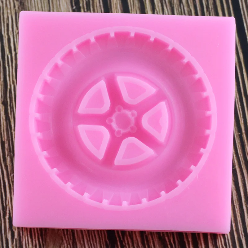 3D Tyre Silicone Mold Fondant Molds DIY Baby Birthday Cake Decorating Tools Candy Clay Chocolate Gumpaste Mould Cupcake Baking silicone mold cake decorating tools