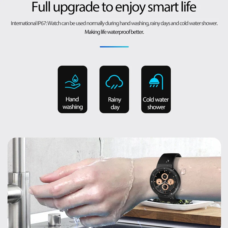 MKS7 Смарт-часы водонепроницаемые фитнес-часы Bluetooth Спорт трекер сердечного ритма звонки/сообщения напоминание Смарт-часы для Android iOS