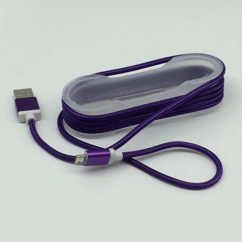 10 шт./лот 1,5 м микро-кабели type C кабель 5 футов Плетеный USB Кабель зарядного устройства V8 линия зарядки металлическая вилка для IPhone 11 XS Max X XR 7 8