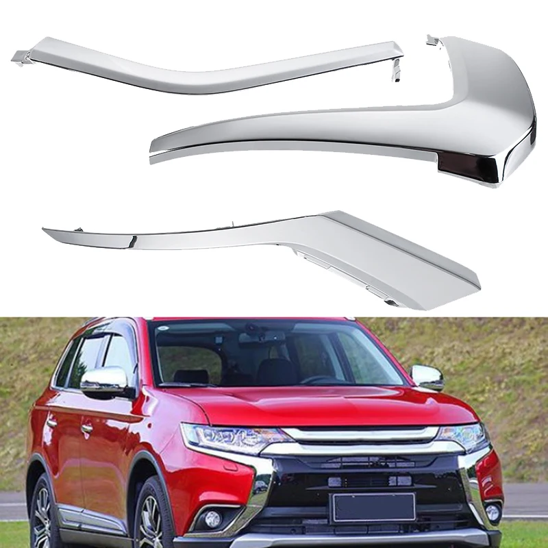 3 Pcs Car Right Front Bumper Splitter Lip Body Kit Spoiler Diffuser Chin for Mitsubishi Outlander 2016-2019 | Автомобили и