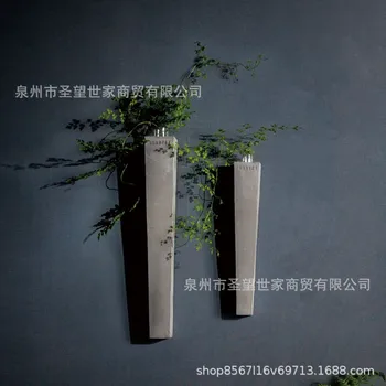 

Nordic Japanese Style Water Concrete Wall Hangers Wall Flower Container Vase Grow in Water Living Room Wall Hangers Decoration