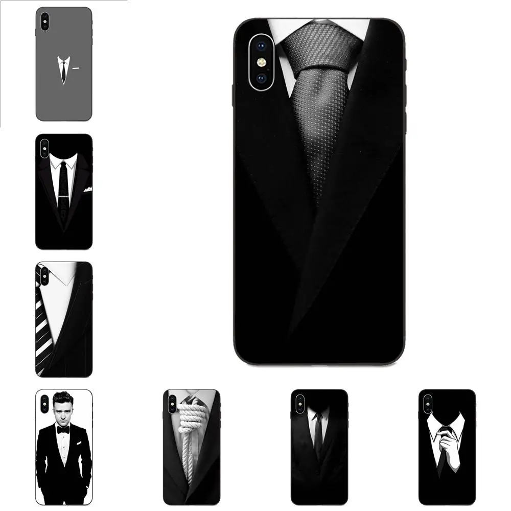 

Soft Art Cover Case Tie Suit Up Black For Galaxy A8 A9 Star Note 4 8 9 10 S3 S4 S5 S6 S7 S8 S9 S10 Edge Lite Plus Pro G313