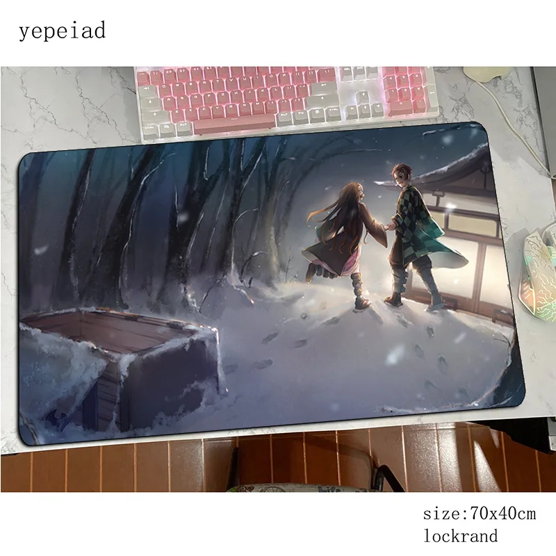 Demon Slayer mousepad anime gaming mouse pad 700x400x4mm pc computer gamer accessories mat wrist rest laptop desk protector pads |