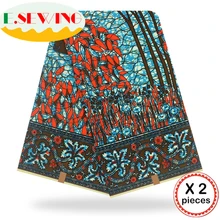 Анкара африканская восковая печатная ткань 12 ярдов Хлопок Воск Гана воск нигерийский стиль для шитья африканские платья одежда 111826