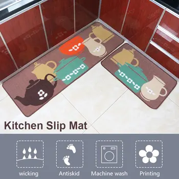 

Polyester Floor Mat Non-Slip Cartoon Kitchen Bedroom 2pcs/Set ComfortableSoft Carpet Hotel Tapete Door Home Decoration Winter