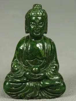 

CHINESE OLD HANDWORK GREEN JADE CARVING BUDDHA PENDANT NETSUKE