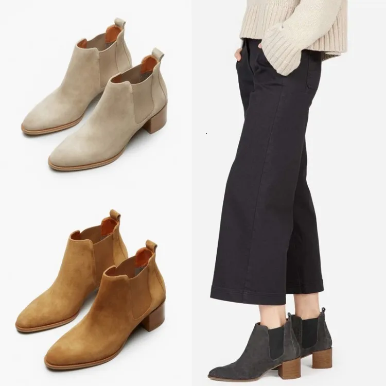 

Foot Concise Woman Short Boots Genuine Leather Boots Girls With Boots Woman