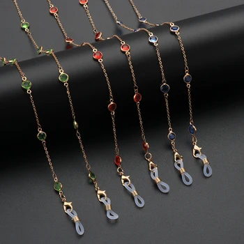 

Non-slip78cm Crystal Beaded Glasses Chains Fashion Women Men Eyewear Accessories Non-slip Sunglasses Cord Lanyard Strap