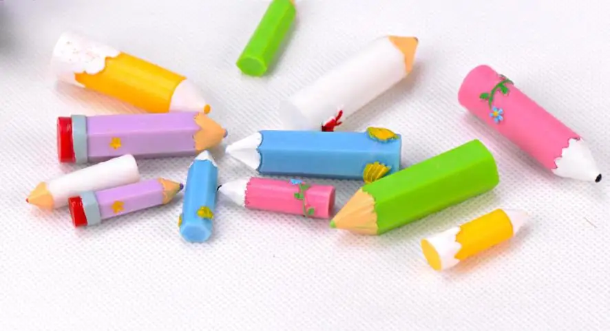 Кабошоны из смолы с плоской обратной стороной, аксессуары каваи, цветные карандаши из смолы, Детские ручные работы, сделай сам, скрапбук, украшение для волос, бант