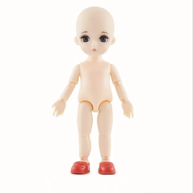 16 см BJD Модная Кукла 3D реальный глаз голый ребенок изменение макияж Кукла тело для девочек подарок на день рождения Рождество подарок на день рождения - Цвет: 3