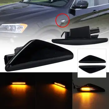 

Pair Dynamic LED Side Marker Lights 12V Flowing Turn Signal Light Side Repeater Blinker for BMW X3 X5 X6 F70 F71 F25 07-13
