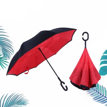 

Reverse umbrella 8 bone automatic car umbrella reverse long handle umbrella dual-use dual-use C-type umbrella creative umbrella