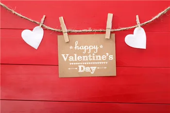 

Vinyl Custom Valentine day Photography Backdrops Prop Floral Rose Wooden Photo Studio Background F191217-1463