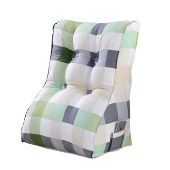 

Large Triangular Cushion Head Bed Sofa Backrest Pillow for Bed Office Chair Cushion Waist Pillow Can Be Removed and Washed FK121