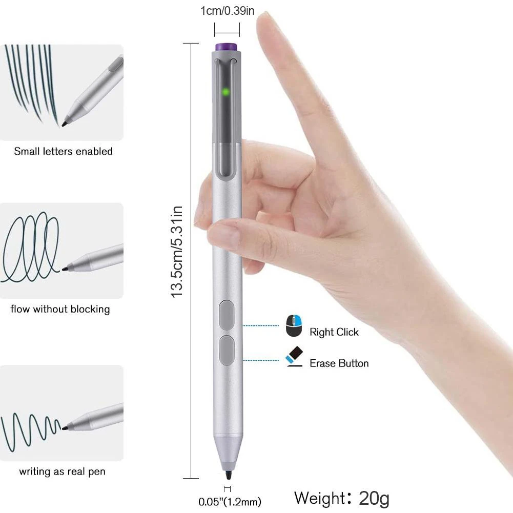 Caneta stylus sensível para microsoft surface pro