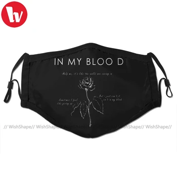 

Shawn Mendes Mouth Face Mask In My Blood Merchandise Facial Mask Kawai Funny with 2 Filters for Adult